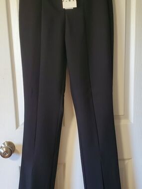 Zara Men's Black Dress Trousers - Tailored Crease